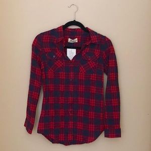 Inso Collection Navy Blue and Cherry Red Flannel